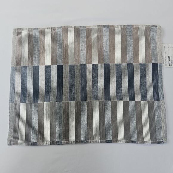 IKEA‎ Mittbit Striped Geometric Natural Cotton 18 x 14 PLACEMAT - Picture 1 of 4